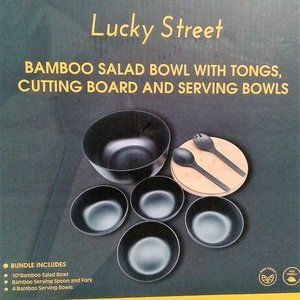 Bamboo Salad Bowl Set